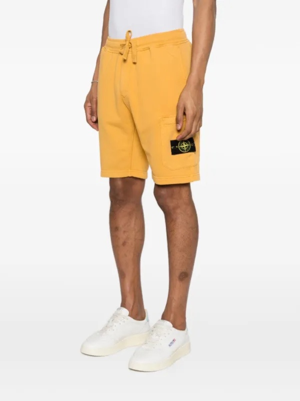 Stone Island organic cotton fleece shorts